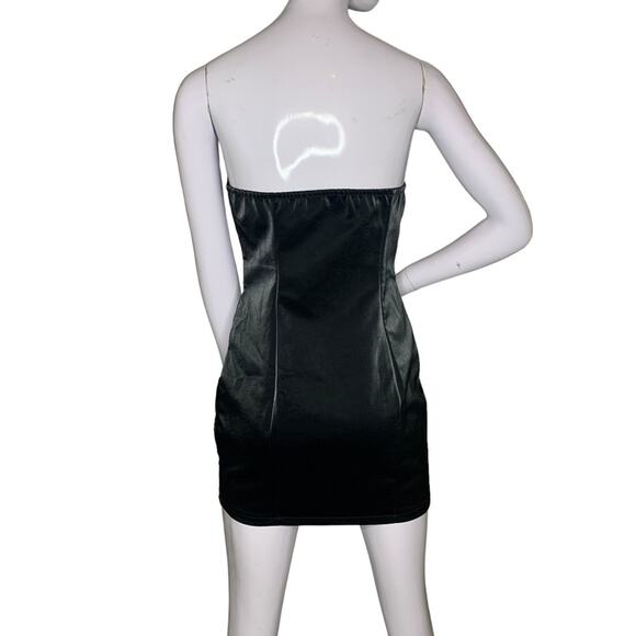 Look Sky NWT  Faux Leather Mini Dress Sz M Two piece Bolero Vest … - Picture 4 of 12